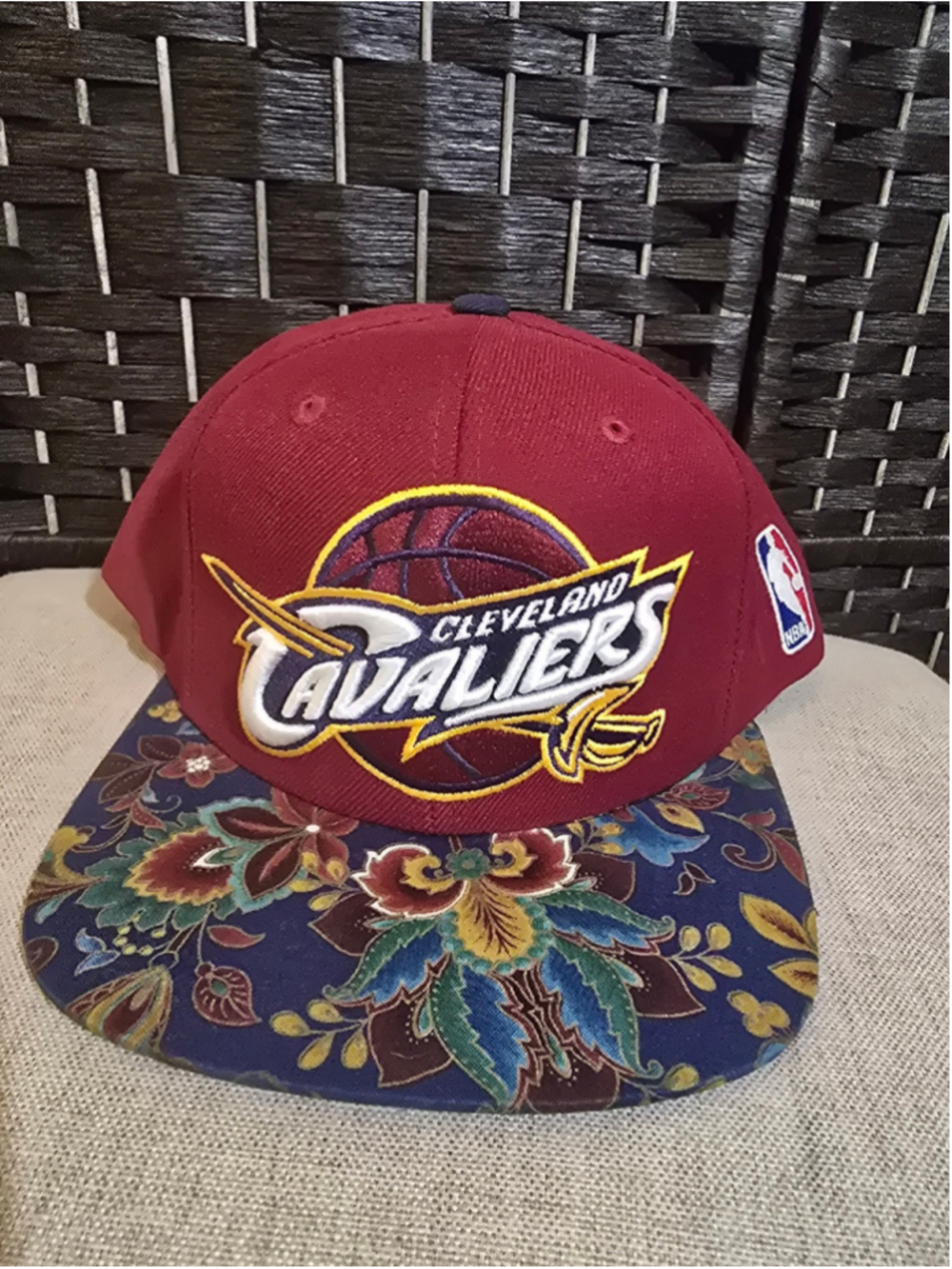Mitchell & Ness Cleveland Cavaliers Floral Brim Snapback Hat Retro HWC Cap